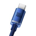 Kabel USB do USB-C Baseus Crystal Shine, 100W, 1.2m (niebieski)