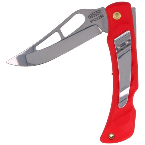 Nóż składany Mikov Crocodile Clip Point Red ABS, Mirror, Klips (243-NH-1/A CLIP/RED)