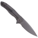 Nóż składany WE Knife Kitefin Shredded Carbon Fiber / Gray Ti, Polished Bead Blasted CPM S35VN (2001B)