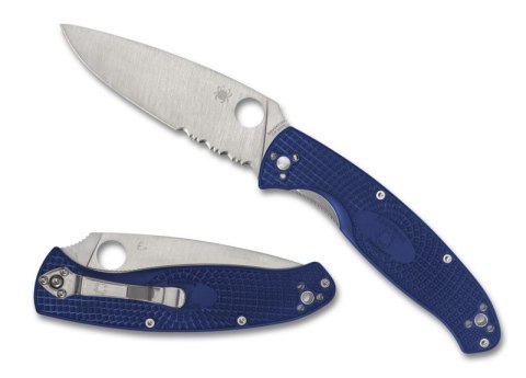 Nóż składany Spyderco Resilience Lightweight Blue CPM S35VN Combo (C142PSBL)