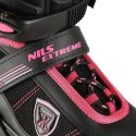 Łyżworolki Nils Extreme NA19088 | rozm. M (35-38) czarno różowe