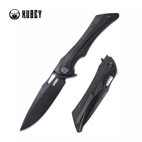 Nóż składany Kubey Raven Black G10, Black Coated Blade by Jelly Jerry (KB245E)