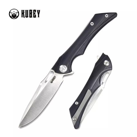 Nóż składany Kubey Raven Black G10, Satin AUS-10 by Jelly Jerry (KB245A)