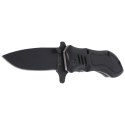 Nóż składany pólautomatyczny Herbertz Solingen Black Aluminium, Black Blade (228912)