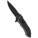 Nóż składany pólautomatyczny Herbertz Solingen Black Aluminium, Black Blade (228912)