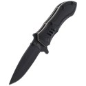 Nóż składany pólautomatyczny Herbertz Solingen Black Aluminium, Black Blade (228912)