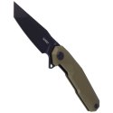 Nóż składany Kubey Carve Nest OD Green G10, Black Coated D2 (KB237B)