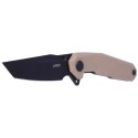 Nóż składany Kubey Carve Nest Tan G10, Black Coated D2