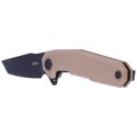 Nóż składany Kubey Carve Nest Tan G10, Black Coated D2