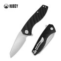 Nóż składany Kubey Hellfire Black G10, Satin D2 (KB075)