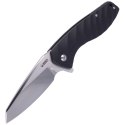 Nóż składany Kubey Hellfire Black G10, Satin D2 (KB075)