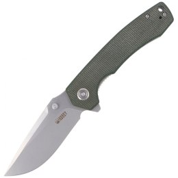 Nóż składany Kubey Knife Green Micarta, Bead Blasted D2 (KU901C)