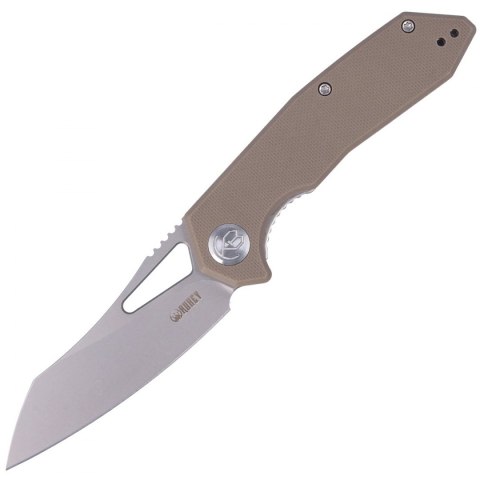 Nóż składany Kubey Knife New Vagrant Tan G10, Sandblast AUS-10 (KU291B)