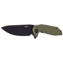 Nóż składany Kubey Nova Green G10, Black Stonewashed D2 (KU117E)