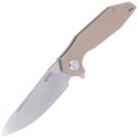 Nóż składany Kubey Nova Tan G10, Satin D2 (KU117F)