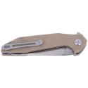 Nóż składany Kubey Nova Tan G10, Satin D2 (KU117F)