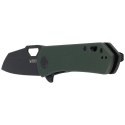 Nóż składany Kubey Knife OD Green G10, Dark Stonewashed D2 (KU332D)