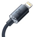 Kabel USB-C do Lightning Baseus Crystal, 20W, PD, 1.2m (czarny)