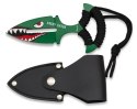 Nóż Martinez Albainox Skinner Angry Shark Black Strung, Green 3D Design (32524)