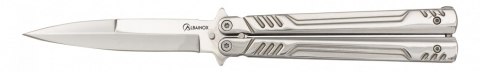 Nóż składany motylek Martinez Albainox Balisong Gray Steel, Satin Finish (02144)