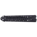 Nóż składany motylek Martinez Albainox Big Balisong Black Steel, Black Blade (02167)