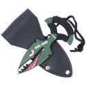 Nóż Martinez Albainox Skinner Angry Shark Black Strung, Green 3D Design (32524)