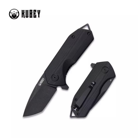 Nóż Kubey Knife Campe, Black G10, Dark Stonewashed D2 (KU203J)