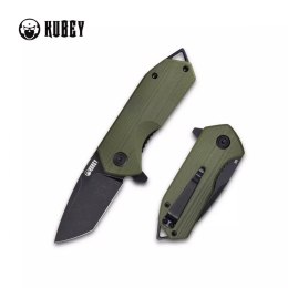 Nóż składany Kubey Campe Green G10, Dark Stonewashed D2 (KU203H)