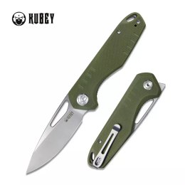 Nóż składany Kubey Doris Green G10, Satin Finish D2 (KU324D)