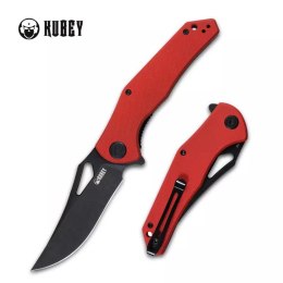 Nóż składany Kubey Phemius Red G10, Dark Stonewashed D2 (KU149C)