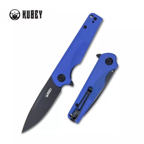 Nóż składany Kubey Wolverine Blue G10, Dark Stonewashed D2 (KU233F)