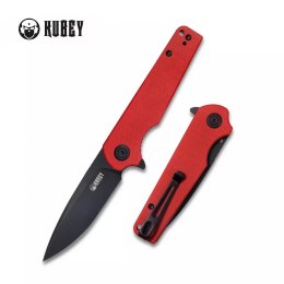 Nóż Kubey Knife Wolverine, Red G10, Dark Stonewashed D2 (KU233E)