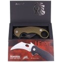 Nóż składany LionSteel L.E.One Karambit Green Aluminium, Chemical Black MagnaCut by Emerson Design (LE1 A GB)