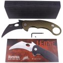 Nóż składany LionSteel L.E.One Karambit Green Aluminium, Chemical Black MagnaCut by Emerson Design (LE1 A GB)