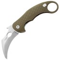 Nóż składany LionSteel L.E.One Karambit Green Aluminium, Stonewashed MagnaCut by Emerson Design (LE1 A GS)