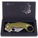 Nóż składany LionSteel L.E.One Karambit Green Aluminium, Stonewashed MagnaCut by Emerson Design (LE1 A GS)