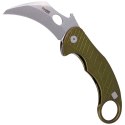 Nóż składany LionSteel L.E.One Karambit Green Aluminium, Stonewashed MagnaCut by Emerson Design (LE1 A GS)