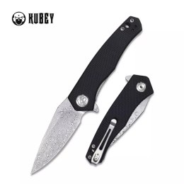 Nóż składany Kubey Cadmus Black G10, Damascus by Max (KU055E)