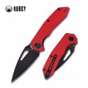 Nóż składany Kubey Coeus Red G10, Dark Stonewashed D2 (KU122H)