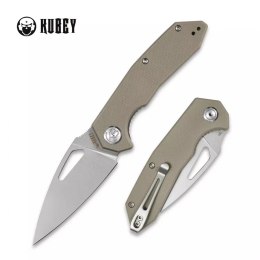 Nóż składany Kubey Coeus Tan G10, Bead Blasted D2 (KU122C)