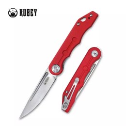 Nóż Kubey Knife Mizo, Red G10, Satin 14C28N by Tiguass (KU2101C)