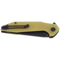 Nóż składany Kubey Nova Yellow G10, Black Stonewashed D2 (KU117C)