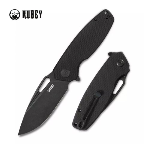 Nóż Kubey Knife Tityus, Black G10, Dark Stonewashed D2 (KU322C)