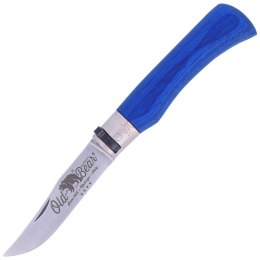 Nóż składany Antonini Old Bear Laminated Blue Wood, Satin Stainless (9307/21_MBK)