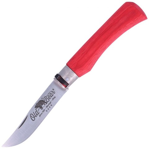 Nóż Antonini Old Bear Laminated Red, Satin Stainless (9307/23_MRK)