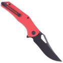 Nóż składany Kubey Phemius Red G10, Dark Stonewashed D2 (KU149C)