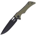 Nóż składany Kubey Raven Green G10, Dark Stonewashed AUS-10 by Jelly Jerry (KB245I)