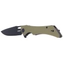 Nóż składany Kubey Raven Green G10, Dark Stonewashed AUS-10 by Jelly Jerry (KB245I)