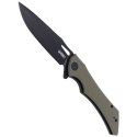 Nóż składany Kubey Raven Green G10, Dark Stonewashed AUS-10 by Jelly Jerry (KB245I)