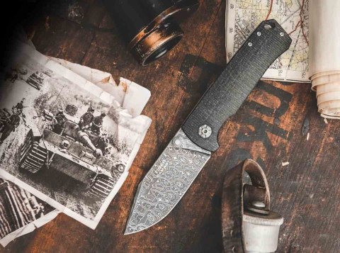 Nóż Boker Manufaktur Solingen Tiger-Damascus z ostrzem mozaikowym
